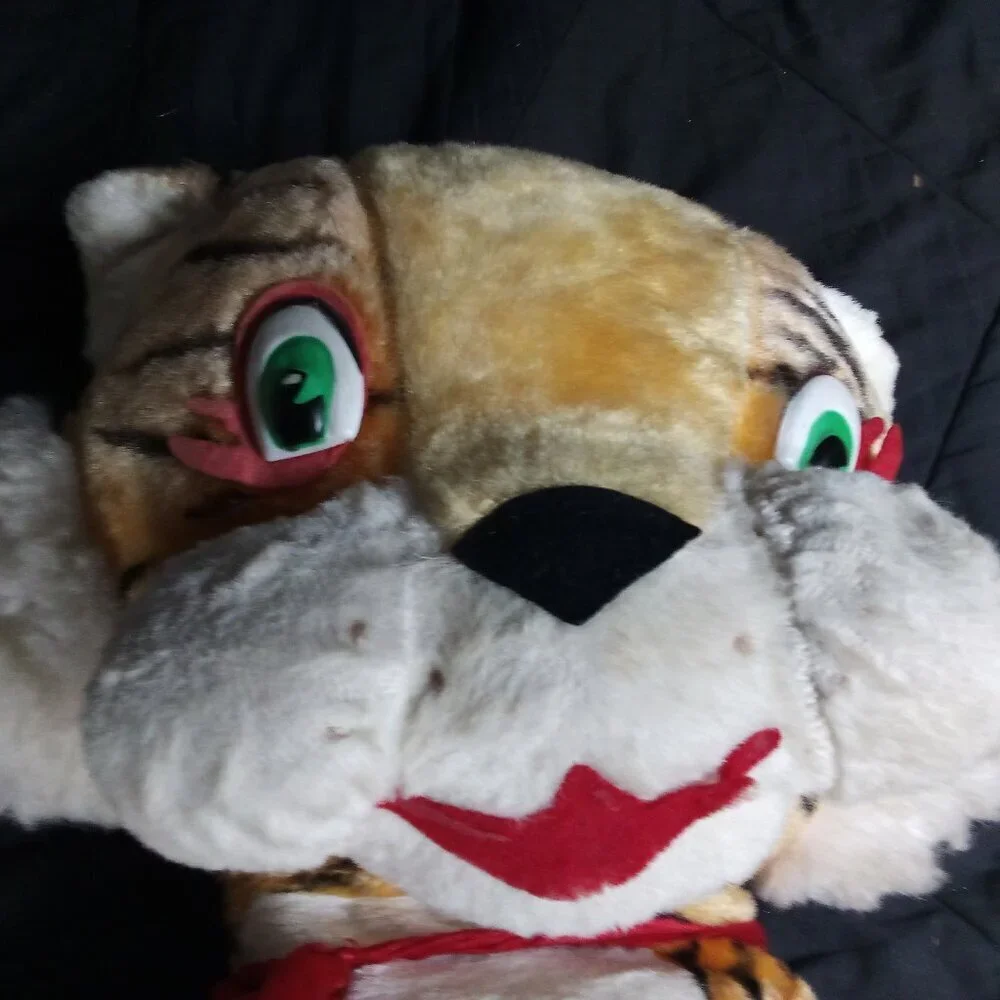 Vintage MCM Tiger Cat Plush Large Jumbo 30